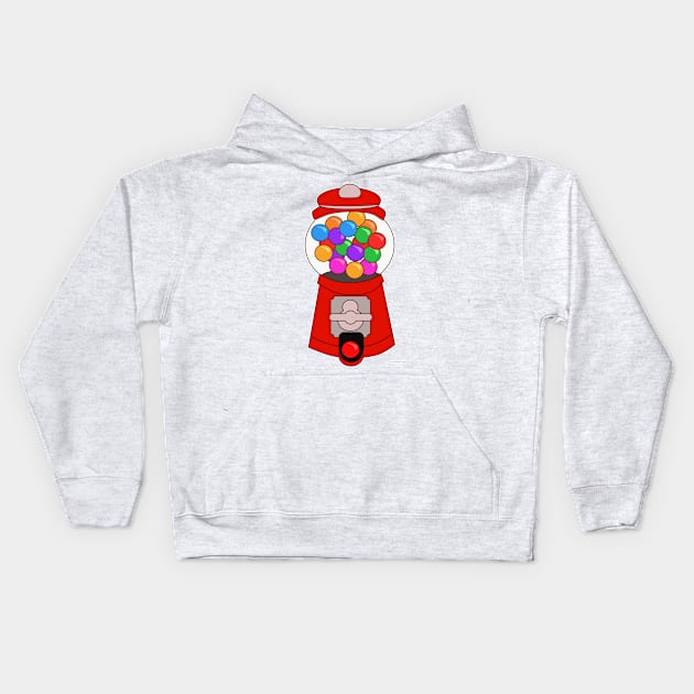 Fun Gumball Machine Cartoon Art Kids Hoodie by Tshirtfort